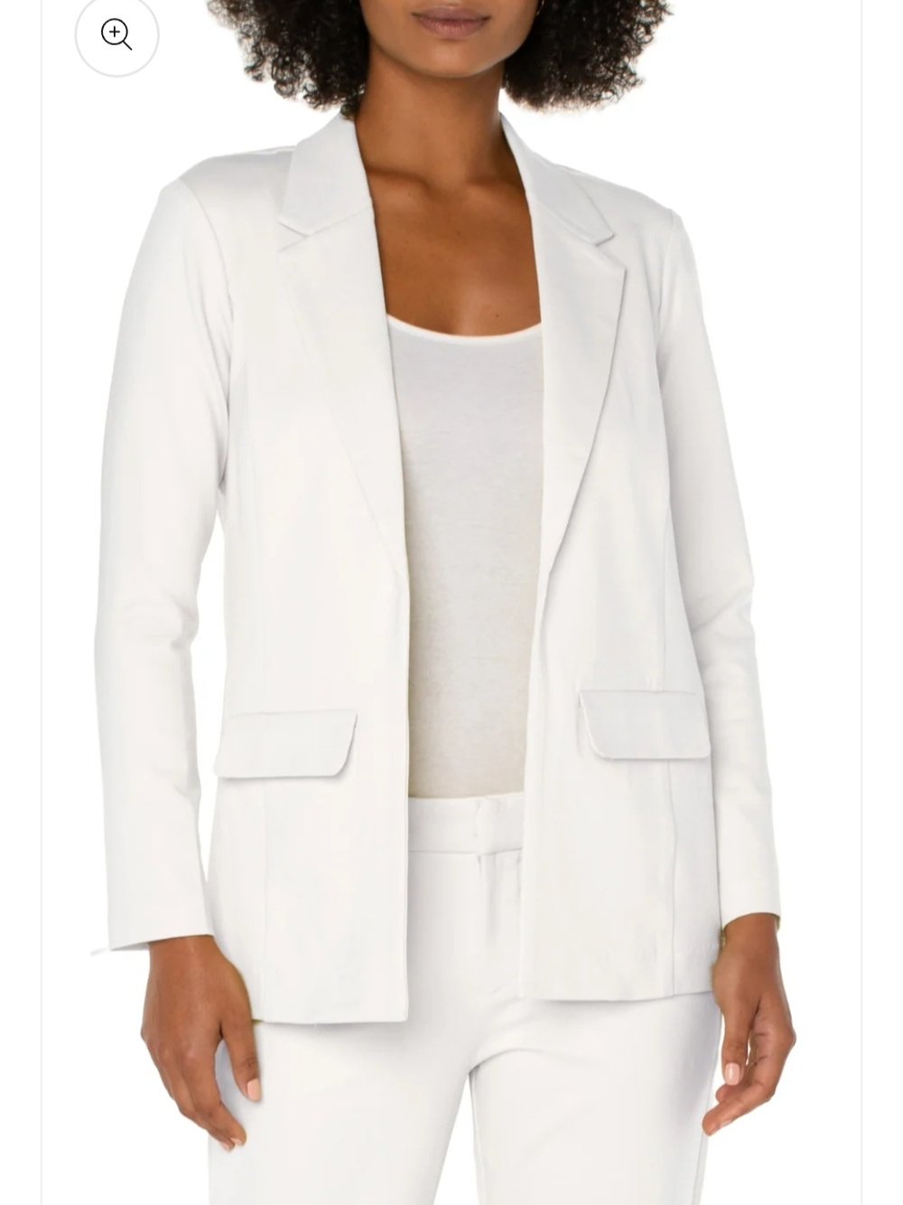 Steve Madden White Open-Front Blazer